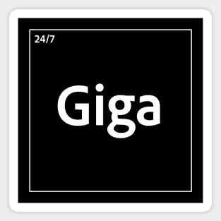 24/7 GigaChad Element (White Text) periodic table Magnet